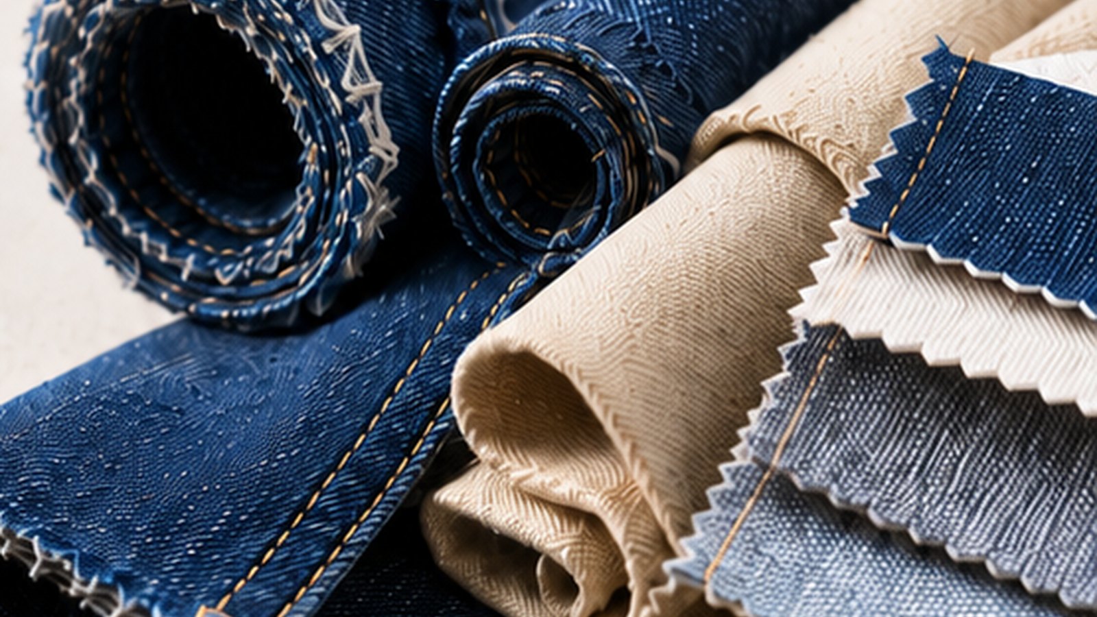 Premium fabric rolls — denim, canvas and cotton